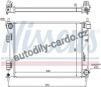 Chladič motoru NISSENS 67611 Chladič motoru NISSENS 67611