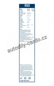 Sada stěračů BOSCH (BO 3397010274) - 550mm + 340mm