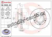 Brzdový kotouč BREMBO 08.D505.20