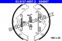 Sada brzdových čelistí ATE 03.0137-4007 (AT 654007) Sada brzdových čelistí ATE 03.0137-4007 (AT 654007)