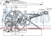 Ventilátor chladiče NISSENS 85188