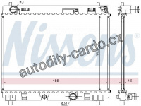 Chladič motoru NISSENS 64676A Chladič motoru NISSENS 64676A
