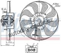 Ventilátor chladiče NISSENS 85684