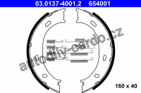 Sada brzdových čelistí ATE 03.0137-4001 (AT 654001) Sada brzdových čelistí ATE 03.0137-4001 (AT 654001)