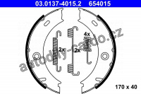 Sada brzdových čelistí, parkovací brzda ATE 03.0137-4015(AT 654015) - BMW Sada brzdových čelistí, parkovací brzda ATE 03.0137-4015(AT 654015) - BMW