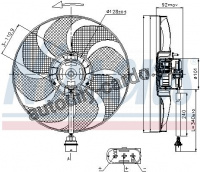 Ventilátor chladiče NISSENS 85690