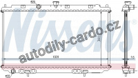 Chladič motoru NISSENS 67350A Chladič motoru NISSENS 67350A