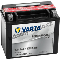 Moto baterie VARTA 510012015 10Ah 150A 12V L+ Y5 FUNSTART AGM /152x88x131/ YTX12-4 / YTX12-BS