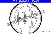 Sada brzdových čelistí ATE 03.0137-4006 (AT 654006) - MERCEDES-BENZ Sada brzdových čelistí ATE 03.0137-4006 (AT 654006) - MERCEDES-BENZ
