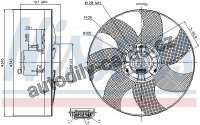 Ventilátor chladiče NISSENS 85698