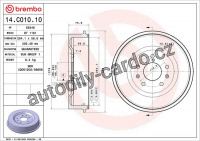 Brzdový buben BREMBO 14.C010.10 Brzdový buben BREMBO 14.C010.10