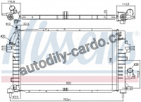 Chladič motoru NISSENS 630752 Chladič motoru NISSENS 630752
