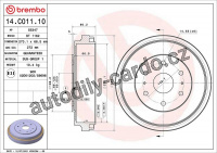 Brzdový buben BREMBO 14.C011.10