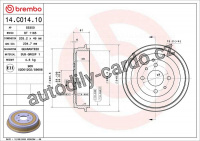 Brzdový buben BREMBO 14.C014.10
