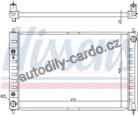 Chladič motoru NISSENS 68743 Chladič motoru NISSENS 68743