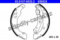 Sada brzdových čelistí ATE 03.0137-0532 (AT 650532) Sada brzdových čelistí ATE 03.0137-0532 (AT 650532)
