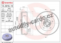 Brzdový buben BREMBO 14.C016.10 Brzdový buben BREMBO 14.C016.10