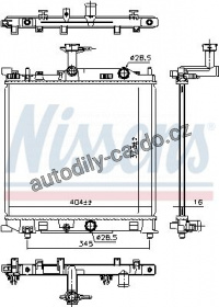 Chladič motoru NISSENS 641777 Chladič motoru NISSENS 641777