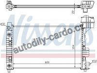 Chladič motoru NISSENS 62661A Chladič motoru NISSENS 62661A