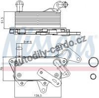 Chladič oleje automatické převodovky NISSENS 90748 Chladič oleje automatické převodovky NISSENS 90748
