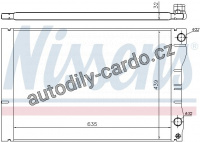 Chladič motoru NISSENS 63881 Chladič motoru NISSENS 63881