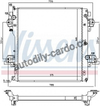 Chladič motoru NISSENS 646824 Chladič motoru NISSENS 646824