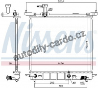 Chladič motoru NISSENS 68755 Chladič motoru NISSENS 68755