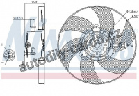 Ventilátor chladiče NISSENS 85719