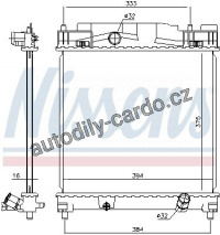 Chladič motoru NISSENS 646816 Chladič motoru NISSENS 646816