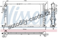 Chladič motoru NISSENS 630802 Chladič motoru NISSENS 630802