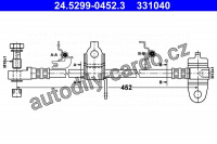 Brzdová hadice ATE 24.5299-0452 (AT 331040) Brzdová hadice ATE 24.5299-0452 (AT 331040)