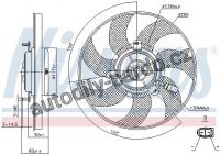 Ventilátor chladiče NISSENS 85733