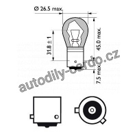 Žárovky PHILIPS PY21W 12496NAB2 12V/21W (2ks)