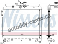 Chladič motoru NISSENS 67495 Chladič motoru NISSENS 67495