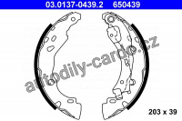 Sada brzdových čelistí ATE 03.0137-0439 (AT 650439) Sada brzdových čelistí ATE 03.0137-0439 (AT 650439)