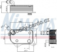 Chladič motorového oleje NISSENS 90711 Chladič motorového oleje NISSENS 90711