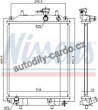 Chladič motoru NISSENS 617556 Chladič motoru NISSENS 617556