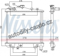 Chladič motoru NISSENS 62505 Chladič motoru NISSENS 62505