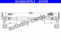 Brzdová hadice ATE 24.5225-0370 (AT 331379) Brzdová hadice ATE 24.5225-0370 (AT 331379)