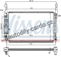 Chladič motoru NISSENS 63119 Chladič motoru NISSENS 63119