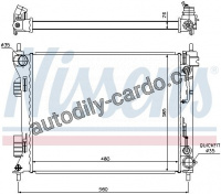 Chladič motoru NISSENS 675002 Chladič motoru NISSENS 675002