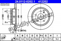 Brzdový kotouč ATE 24.0112-0202 (AT 412202)
