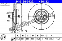 Brzdový kotouč ATE 24.0136-0122 (AT 436122)