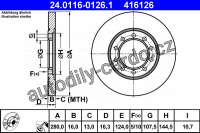 Brzdový kotouč ATE 24.0116-0126 (AT 416126) Brzdový kotouč ATE 24.0116-0126 (AT 416126)