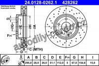 Brzdový kotouč ATE 24.0128-0262 (AT 428262)
