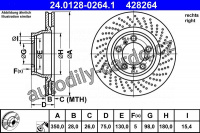 Brzdový kotouč ATE 24.0128-0264 (AT 428264) Brzdový kotouč ATE 24.0128-0264 (AT 428264)