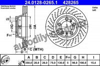 Brzdový kotouč ATE 24.0128-0265 (AT 428265) Brzdový kotouč ATE 24.0128-0265 (AT 428265)