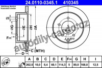 Brzdový kotouč ATE 24.0110-0345 (AT 410345) Brzdový kotouč ATE 24.0110-0345 (AT 410345)