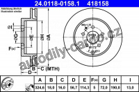 Brzdový kotouč ATE 24.0118-0158 (AT 418158) Brzdový kotouč ATE 24.0118-0158 (AT 418158)
