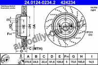 Brzdový kotouč ATE 24.0124-0234 (AT 424234) Brzdový kotouč ATE 24.0124-0234 (AT 424234)